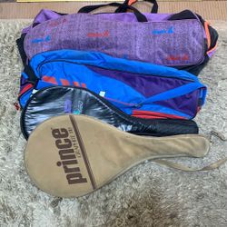 Tennis Rackets And Bag