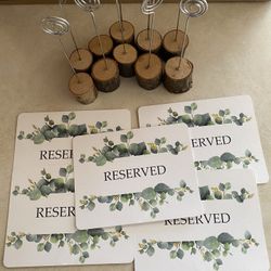 Rustic Wood Base Card Holder