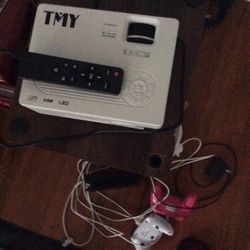 Brand New HDMI Projector With 100” White Screen Works Great