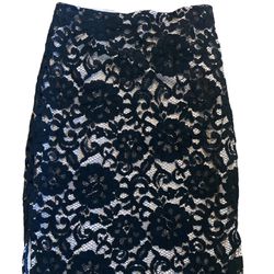 Black Lace Pencil Skirt