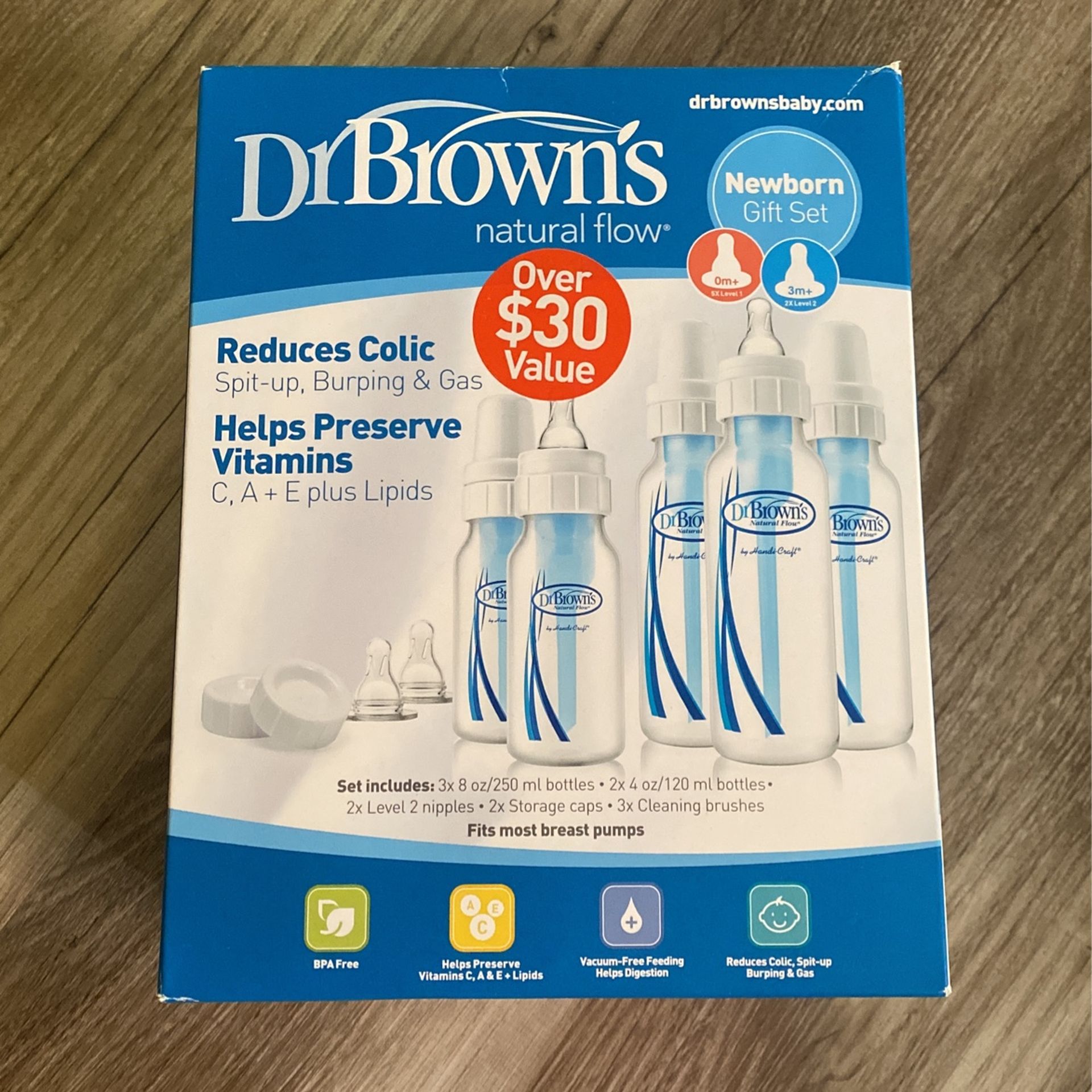 Dr. Brown’s Newborn Bottle Set & Sizes 2, 3, And 4 Nipples