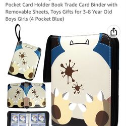 Card Binder Trading Cards Case With 50 Sleeves,4 Pocket Card Holder Book, NEW !