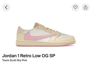 Jordan 1 Retro Low OG SP Travis Scott Shy Pink