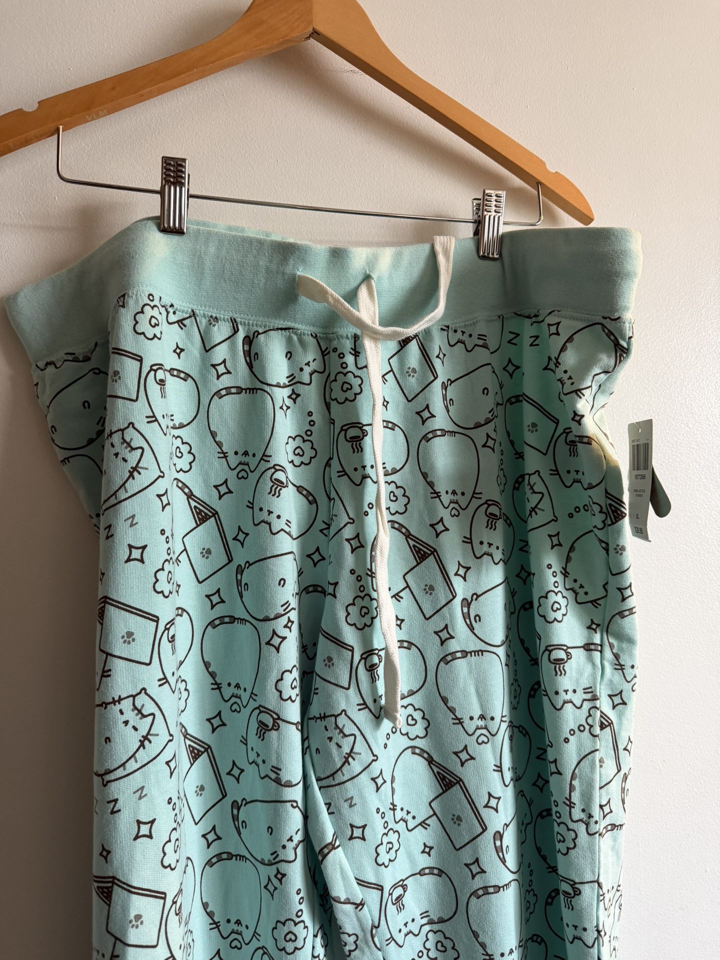 Comfortable Pusheen Ladies Teal Joggers Pants