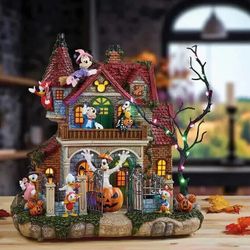 disney halloween haunted party house with lights & music ! new🔥