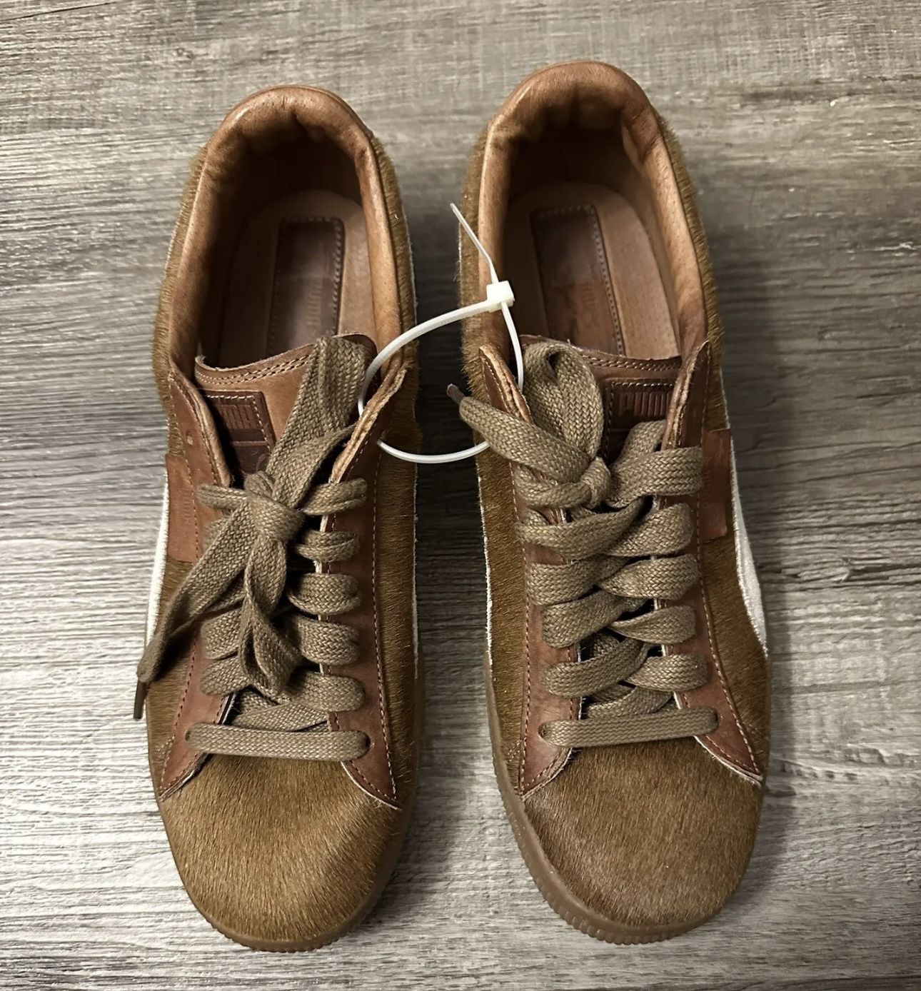 Puma Walt Clyde Frazier Limited Edition Pony Hair Brown Sneakers Men's US Size 9 - Shipping Only / Not Available For Pickup