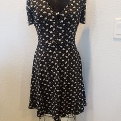 Blacke And White Floral Dress