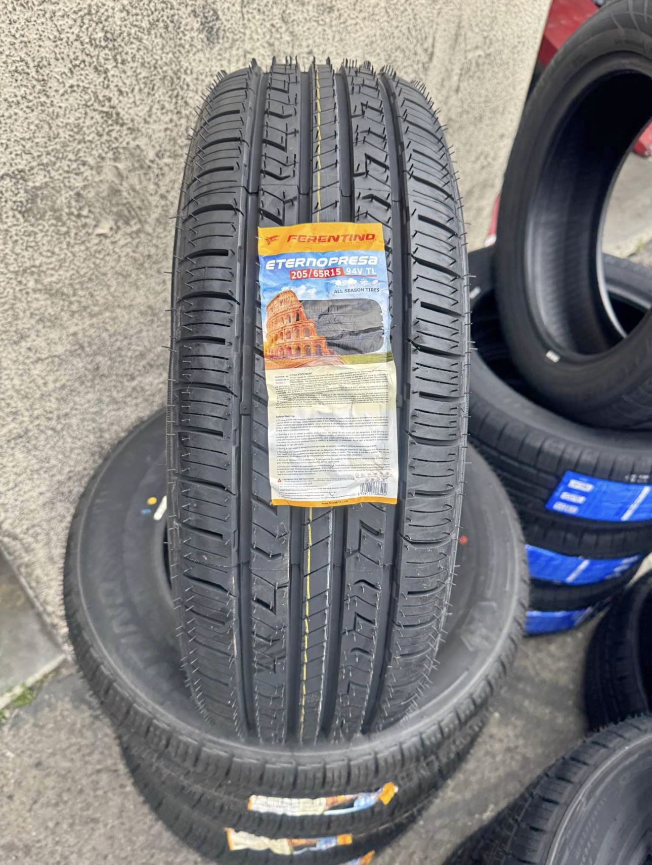 205-65-15 Ferentino 94V New 4 Tires Free Mount Balance installation 205/65/15 Ilantas