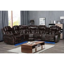 S2021 Lucky Charm Sectional (Brown)