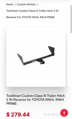 TowSmart Custom Class III Trailer Hitch 2 IN Receiver For TOYOTA RAV4