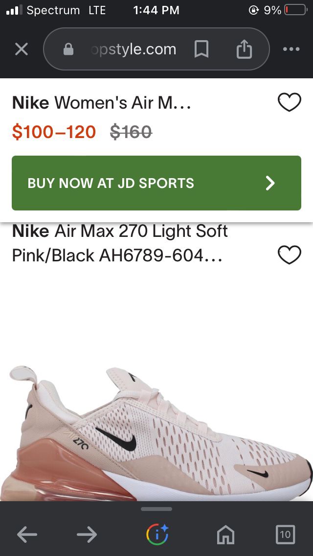 Nike Air Max 270 Light Soft Pink’ White 