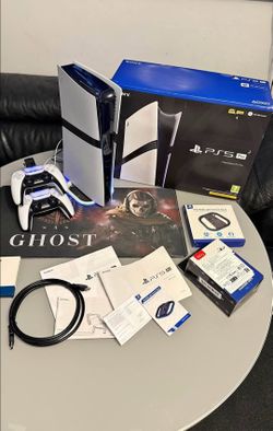 PS5 PRO + 2 CONTROLLERS + RGB CHARGING DOCK — COMPLETE SETUP
