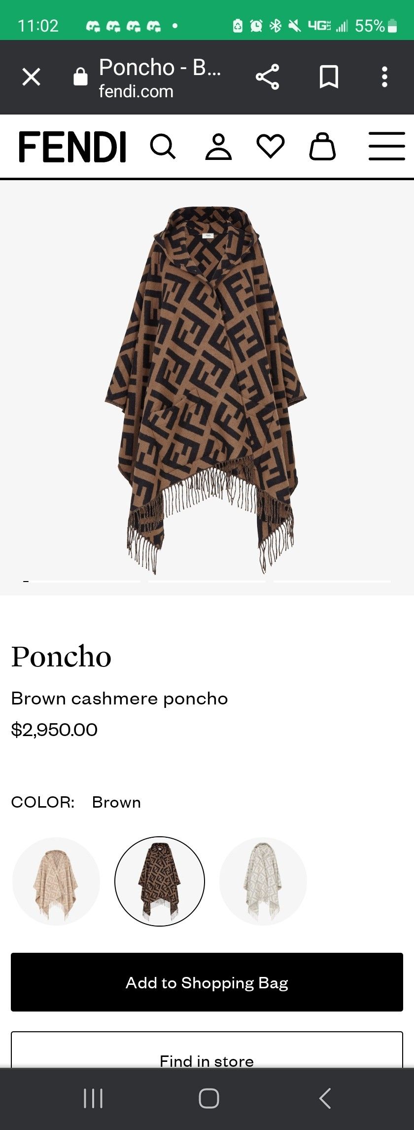 Fendi Poncho