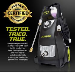 Sun Joe SPX3000 Electric Pressure Power Washer, 2030 PSI (PWMA Certified), 1.2 GPM, Dual Soap Tanks