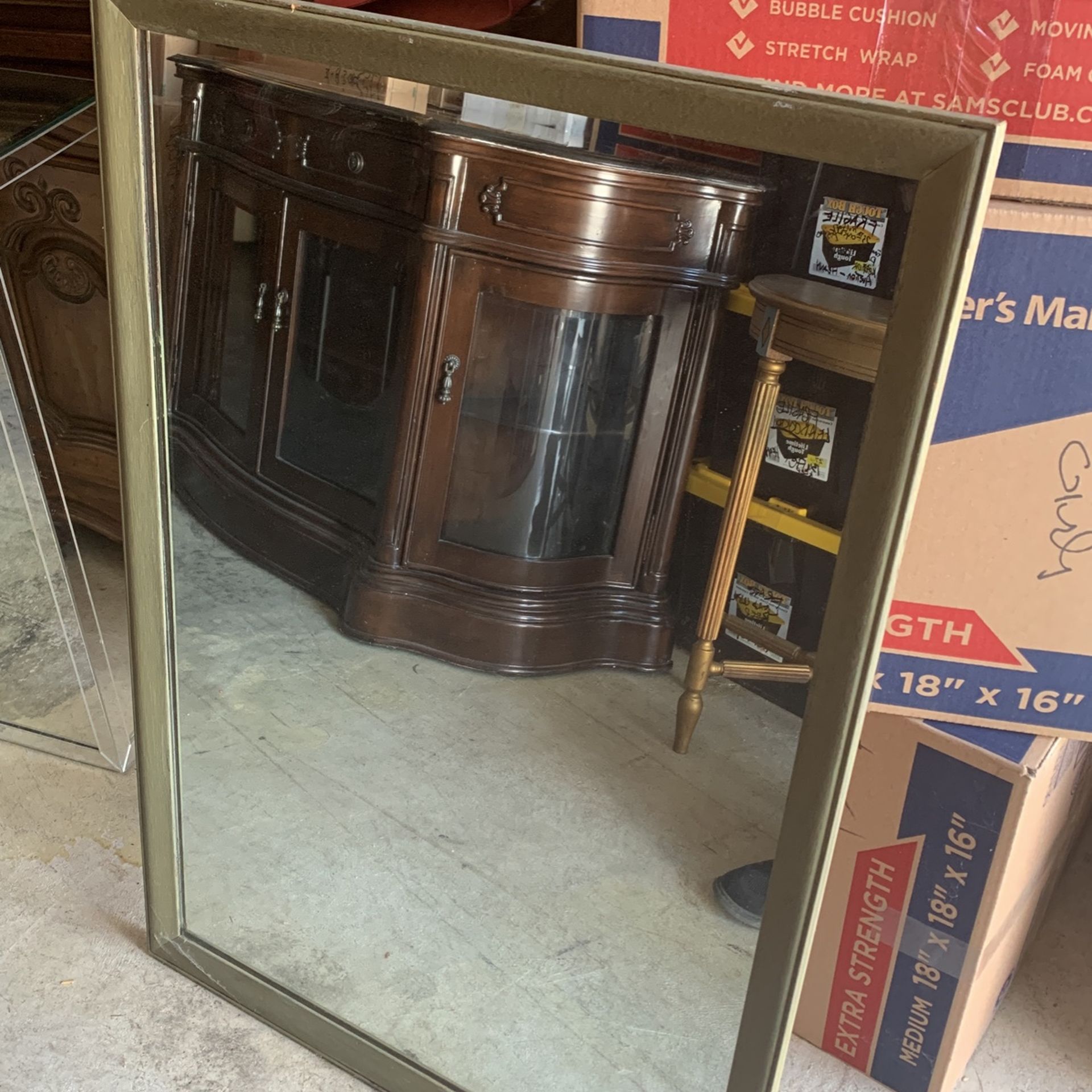 Heavy Glass Mirror 26.5 inches Wide X 38.5  Inches Tall 