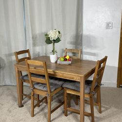 Kitchen Dining Table & 4 Chairs Ikea Jokkmokk 