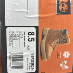 Brand New Size 8.5 Never Worn Timberland  Work Boots Direct Attach 6 Inch Boots
