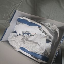 Air Jordan 3 Retro "Wizards" (White/True Blue/Metallic Copper) - Size 9