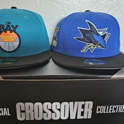 Hat Club NBA x NHL Crossover Fitted 7 1/4 GS Warriors x SJ Sharks