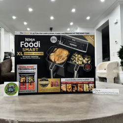 Ninja Foodi 6 In 1 10qt XL 2 Basket Air Fryer With Dual Zone Tech And Smart Cook