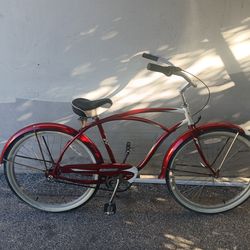 Men's 26" candy apple Electra deluxe 3 speed beach cruiser