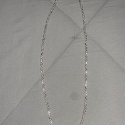 14K Solid White Gold Anchor Chain 3mm 24”
