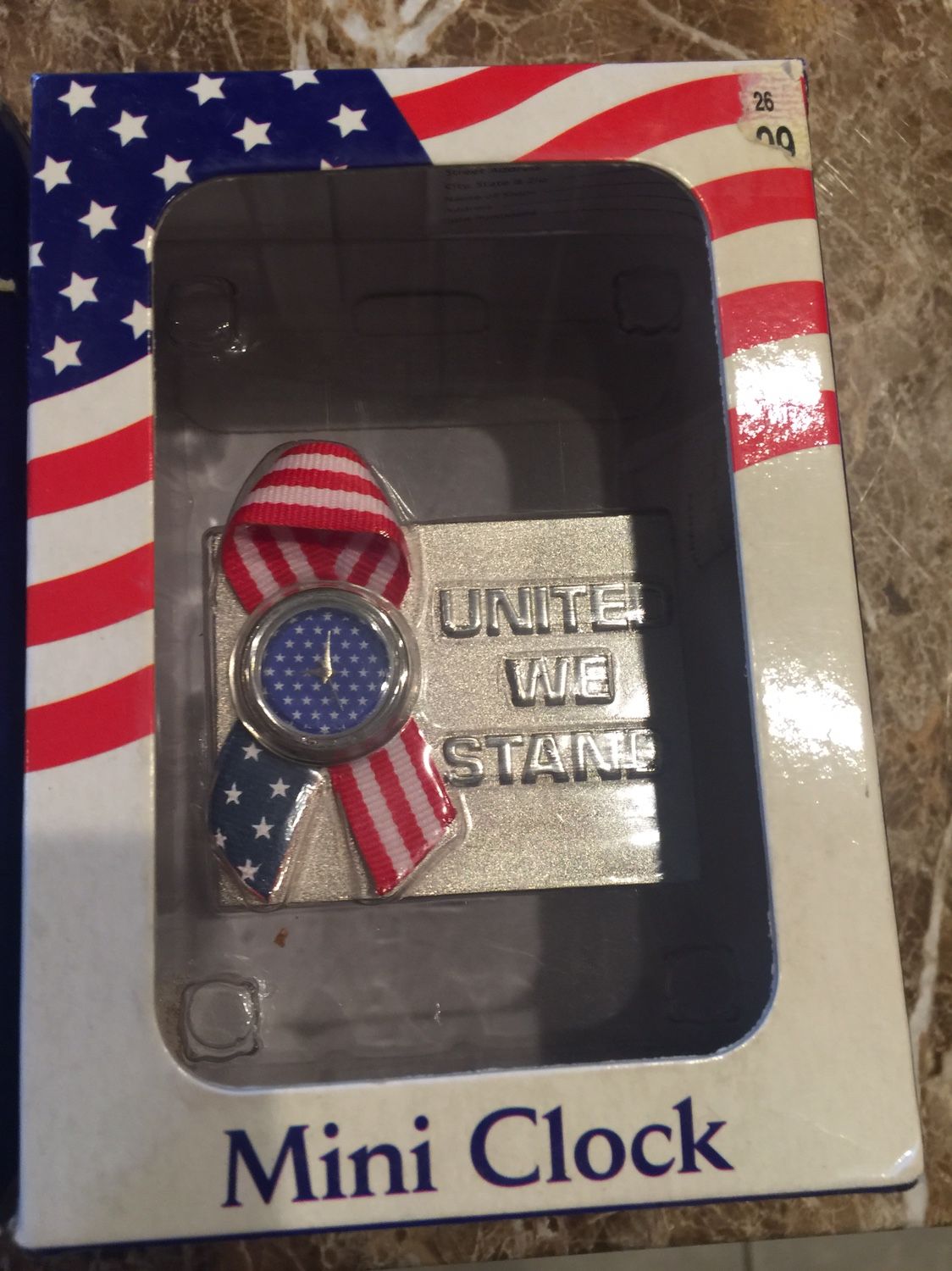 Statue Of Liberty And United We Stand Mini Clocks