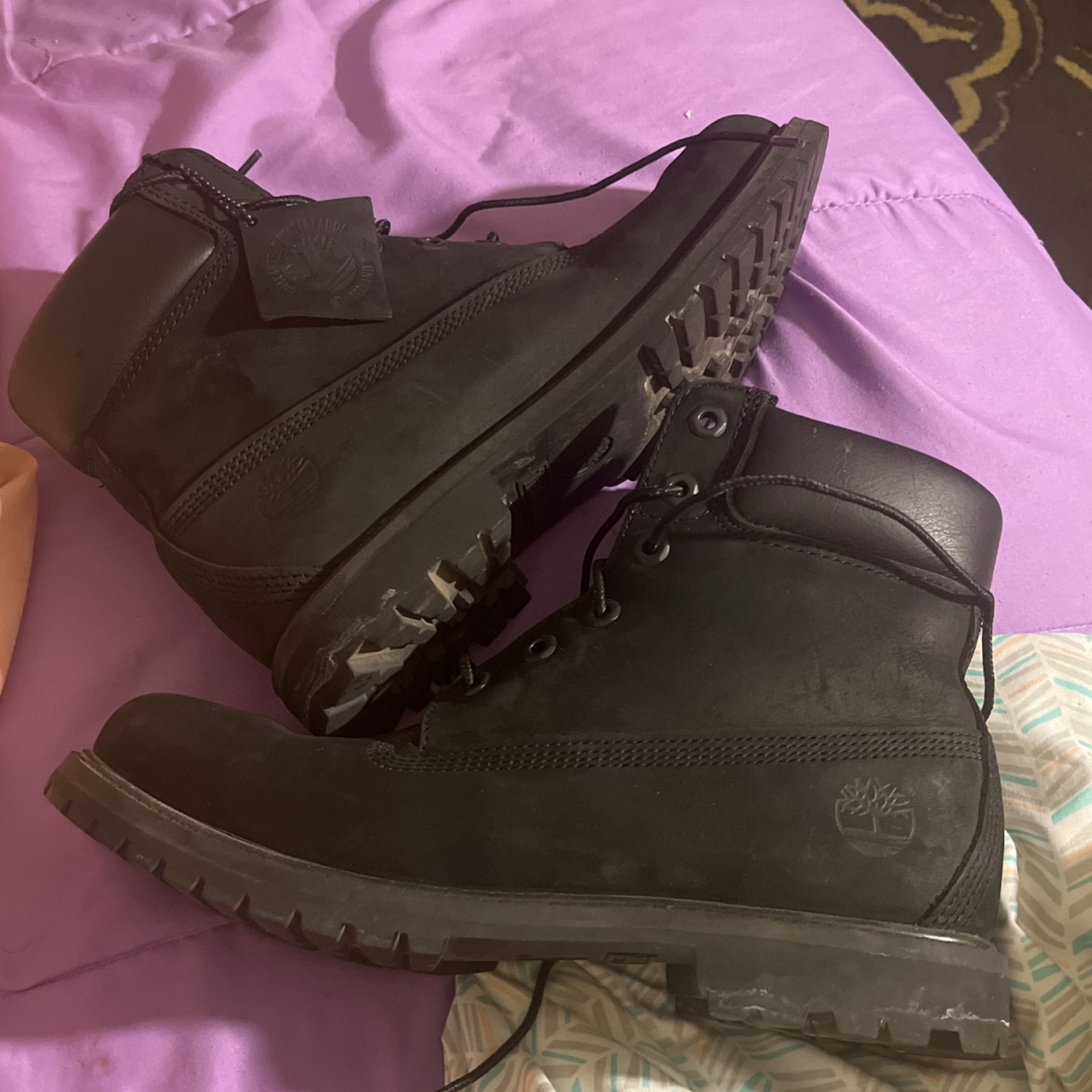 size 6.5 black timberland boots