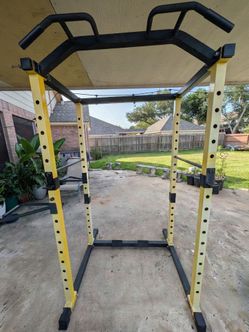 HulkFit Power Cage / Squat Rack w/ Pull-Up Bar & Dip Bars – Complete