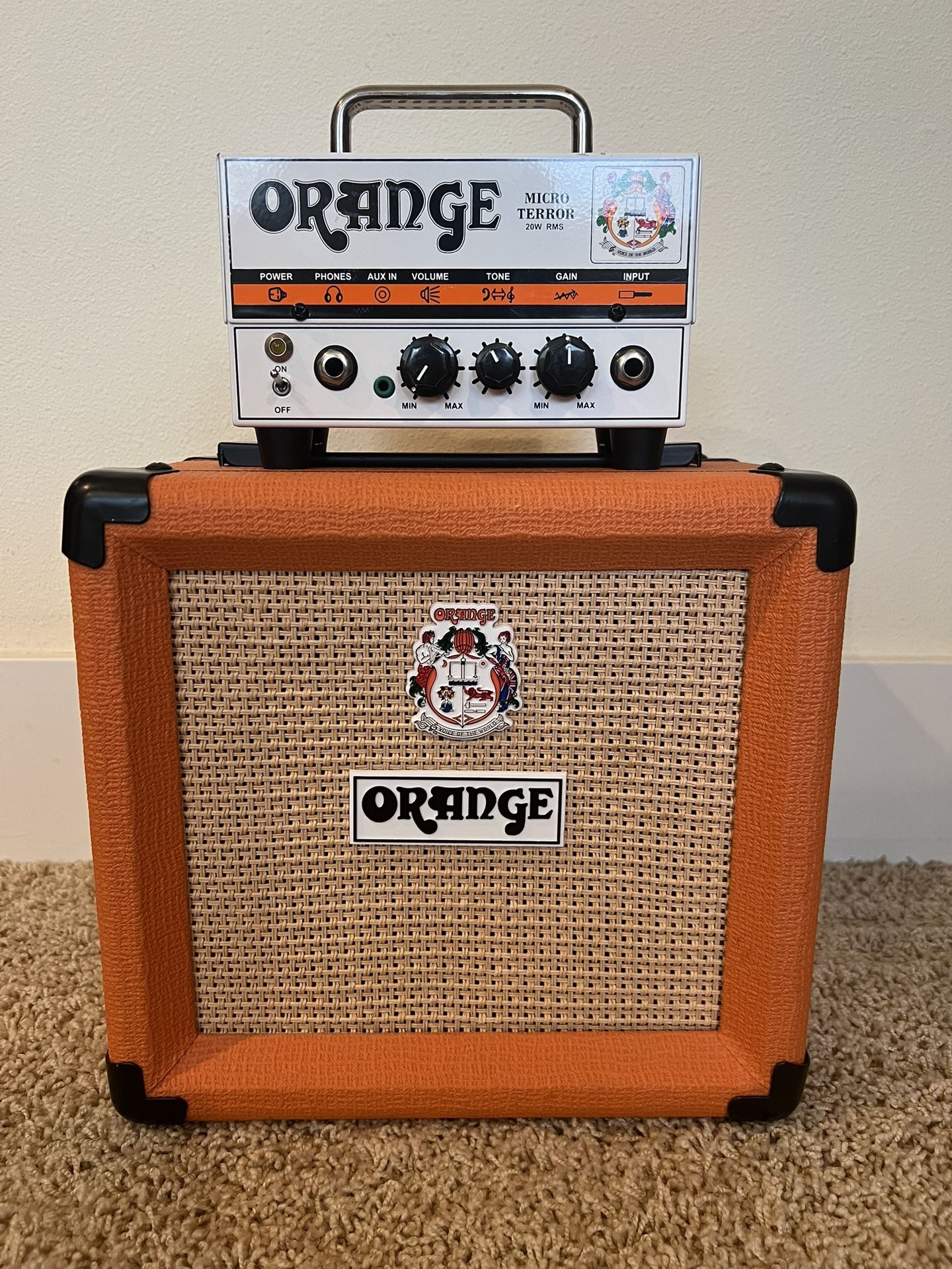Orange Micro Terror Guitar Head and PPC108 Cabinet