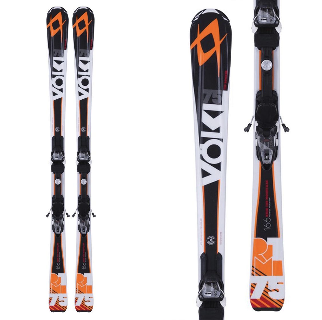 Volkl Skis RTM 75 Skis With Bindings And Strap