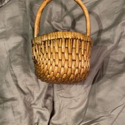 Antique Buns Style Small Basket Northeast USA Made 4 X 6 Inches! =BV