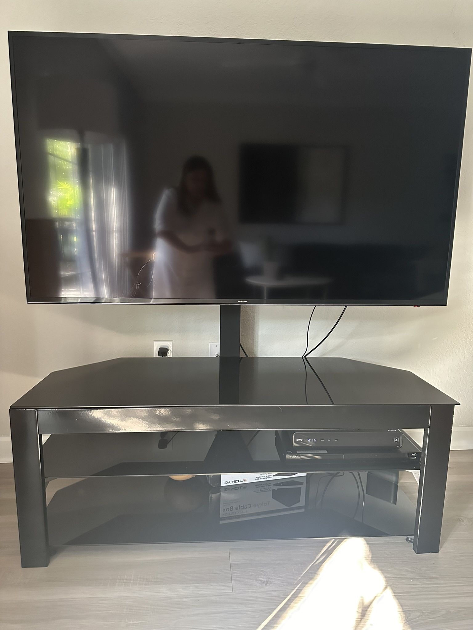 Black Sony 60 Inch TV With Stand / Console