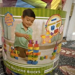 Spark Create Imagine Foam Peg Building Blocks, 100 Pieces, Baby and Toddler Toys