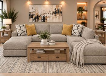 Comfortable Sectional with Doble Chaise – Made in USA