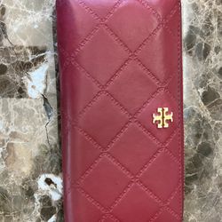 Tory Burch Red Zip Wallet