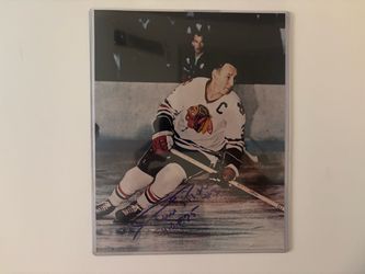 Pierre Pilote Blackhawks Autographed Photo