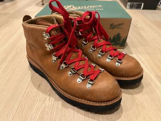 Danner Mountain Light Leather Hiking Boots with Red Laces
