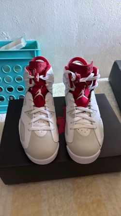 Air Jordan 6 White Red Sneakers