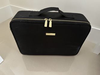 ROWNYEON Makeup Bag Cosmetic Makeup Train Case Artist Makeup Organizer Professional Portable Storage Bag for Women Girl Waterproof EVA Adjustable Divi