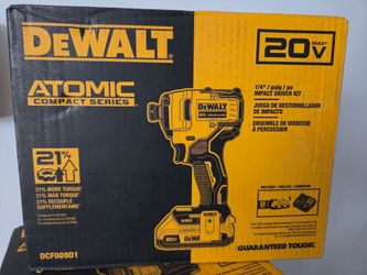 DeWalt Atomic 20V Brushless Impact Driver Kit DCF809D1