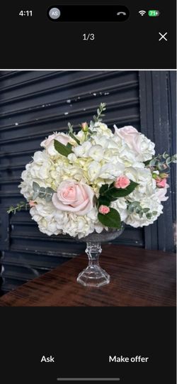 Centerpiece compote vase glass with pedestal