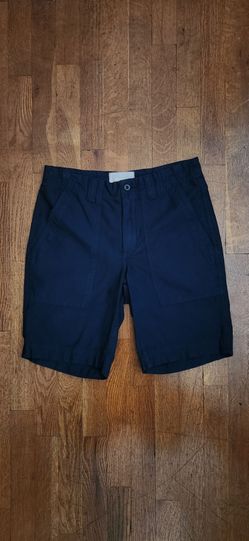 Everlane Men's Navy Blue Stretch Chino Flat Front Shorts (Size: 28) [9" Inseam]