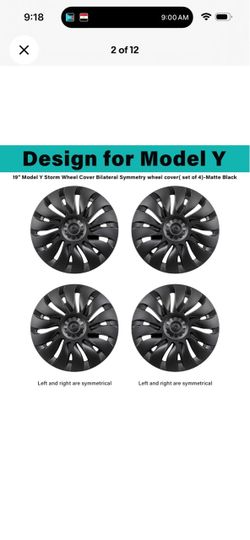 KAVANIC 1PCS Wheel Cover Fits for Tesla Model Y Hubcap 19 Inch 2020-2024