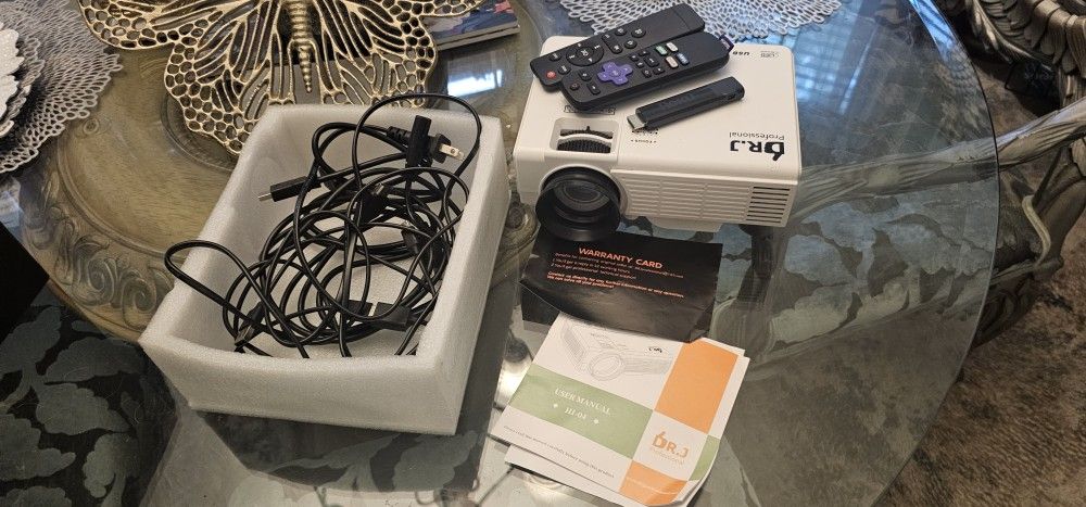 Projector And Roku Stream Stick