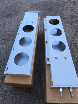 Semi truck chrome mud flap hangers