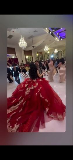 Quincenera red dress