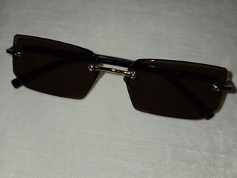 BRAND NEW Frameless dark brown shades black frame