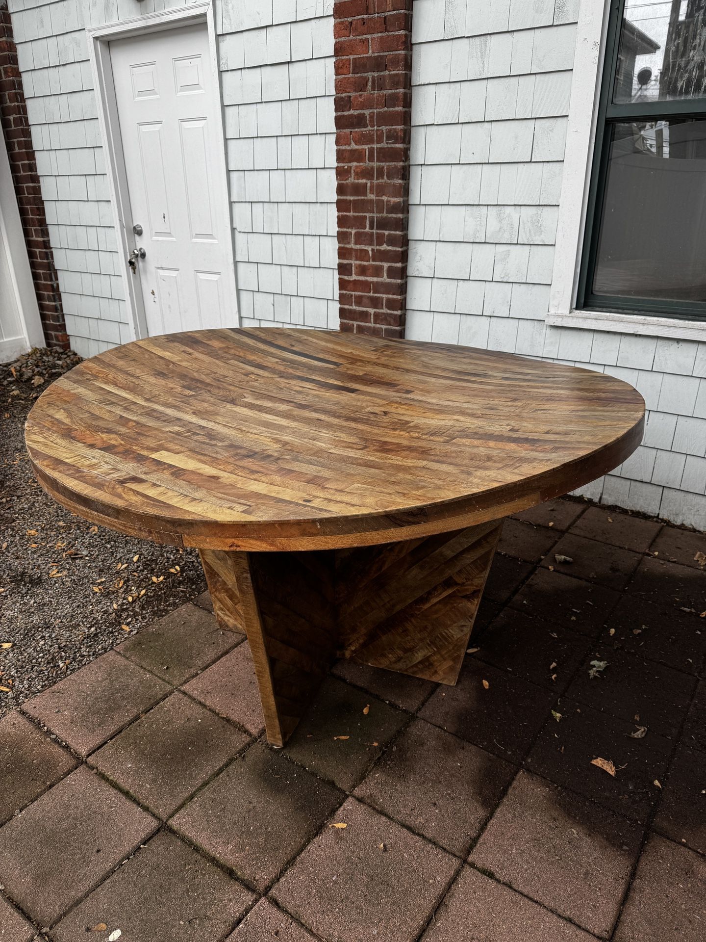 Solid Wood Dining Table (Warped Table Top)