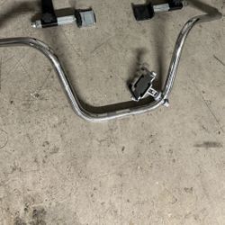 Motorcycle Handlebars & Kickstand Block